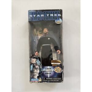 1996 Playmates Star Trek First Contact 9" Commander William Riker in Damaged Box